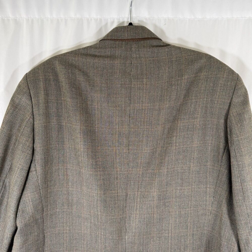 Lauren Ralph Lauren Silk Wool Blazer Men 46R Beige Inside Pockets 3 Button Front - Picture 10 of 12